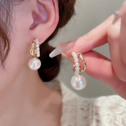 Two Wear Method Pearl Double Earrings