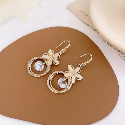 -Floral Opal Earrings