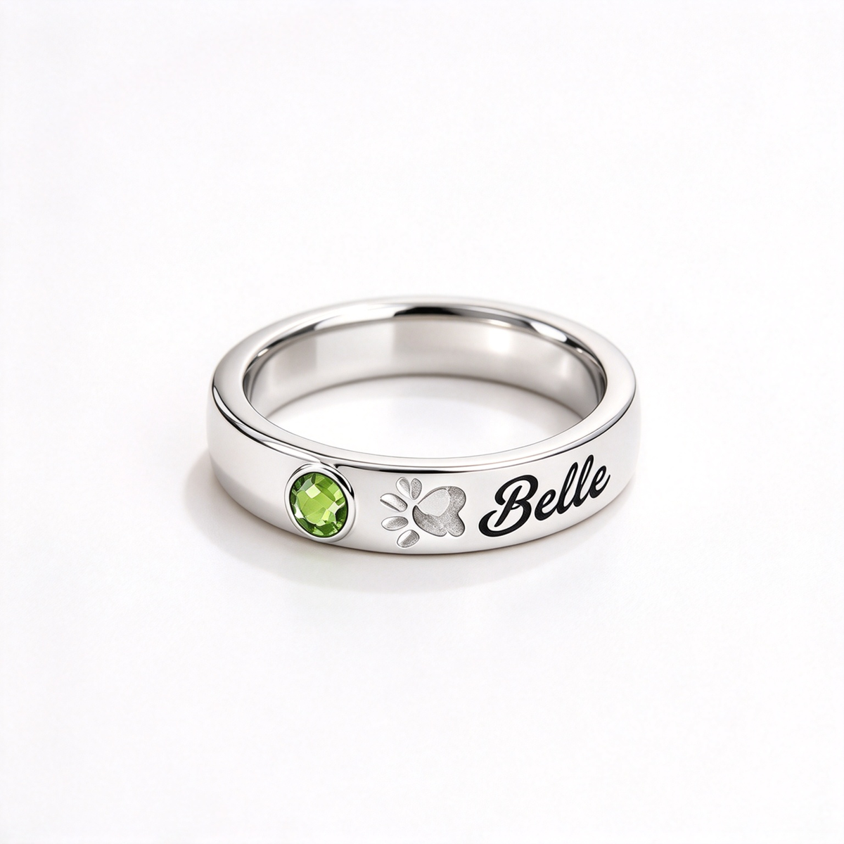 My Four Legged Angel Is Always Near By Custom Name & Birthstone Ring