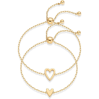 Mother & Daughter Forever Together Heart bracelet