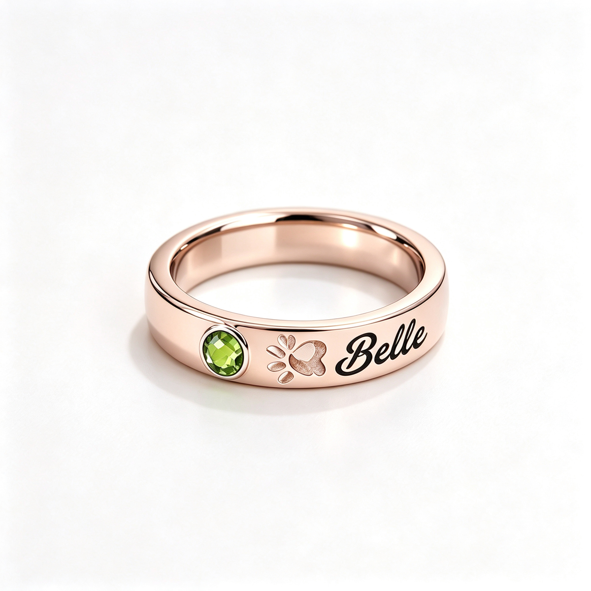 My Four Legged Angel Is Always Near By Custom Name & Birthstone Ring