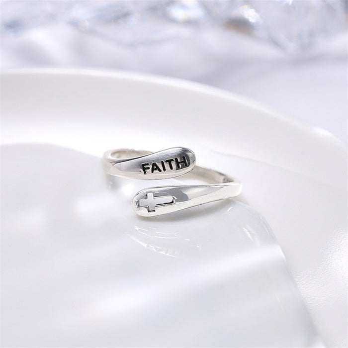 Cross Hollow Faith Ring✝