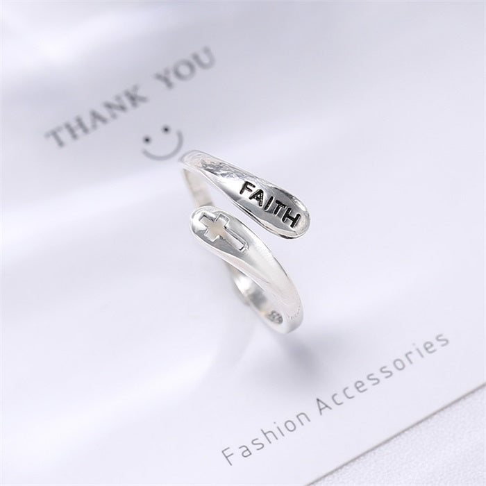 Cross Hollow Faith Ring✝