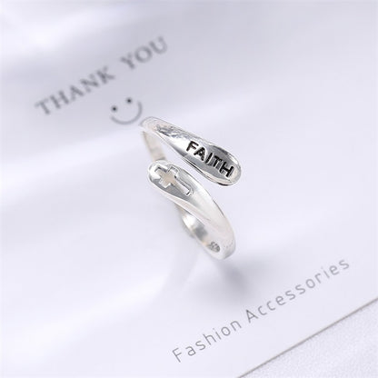 Cross Hollow Faith Ring✝