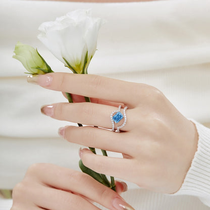925 STERLING SILVER PAVÉ VAGUES RING