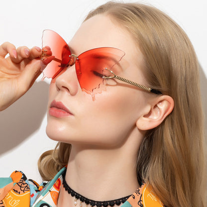 Gradient Color Butterfly Sunglasses