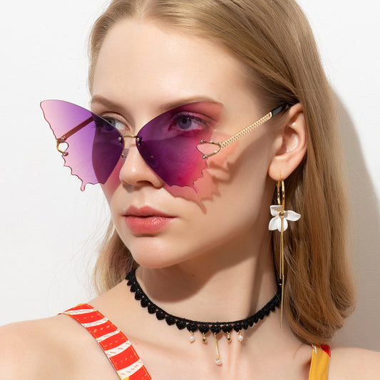 Gradient Color Butterfly Sunglasses