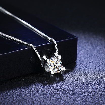 Moissanite Diamond Bull Head Pendant Female Sterling Silver S925