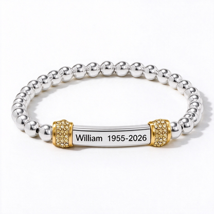 For Memorial - Missing You Always Custom Name And year Bead Bracelet