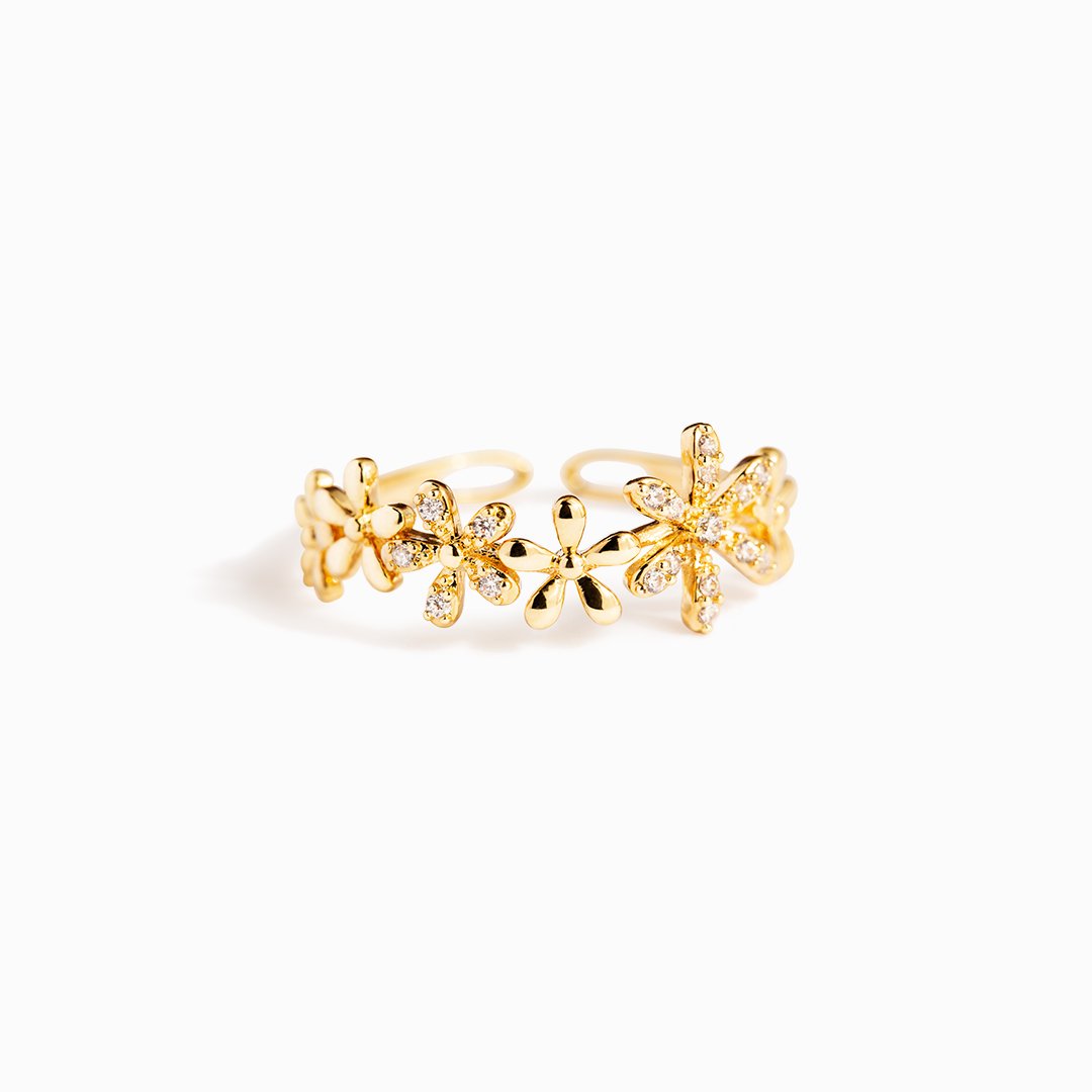 Thank You Mom Pavé Floral Ring