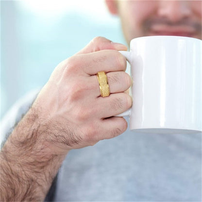Frosted Stress Relief Spinner Ring