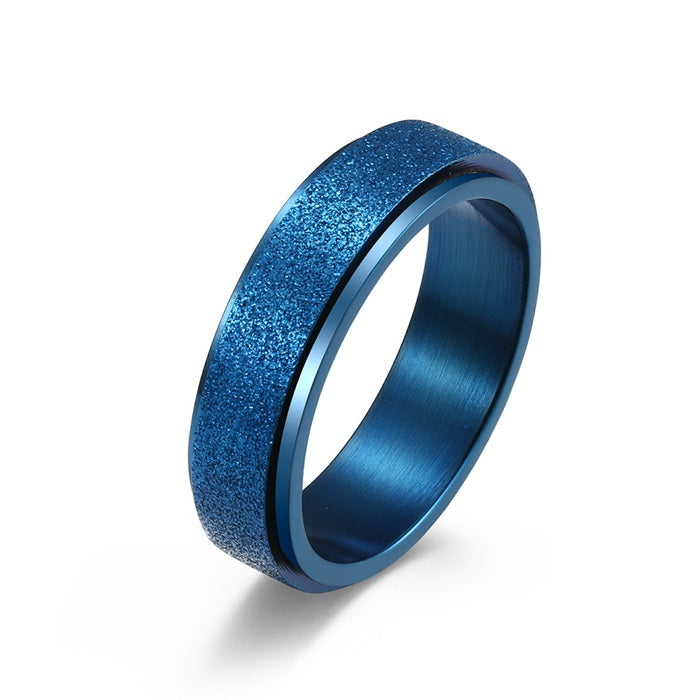 Frosted Stress Relief Spinner Ring