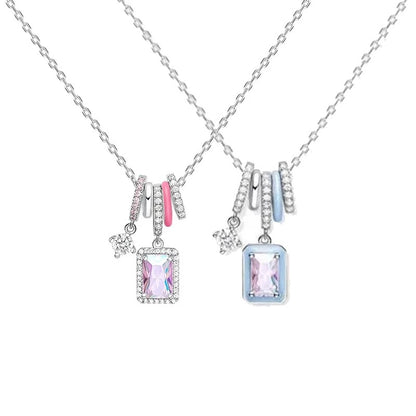 Crystal Aurora Rock Candy Necklace
