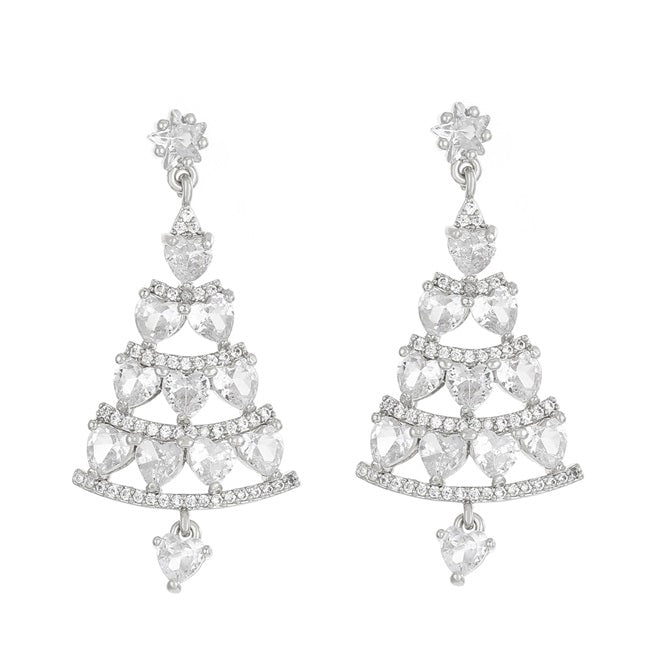 Sparkling Christmas Tree Earrings - Silver🎄