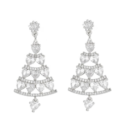 Sparkling Christmas Tree Earrings - Silver🎄