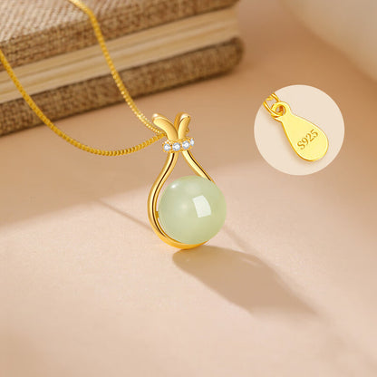 High-end Elegant Lucky Bag Clavicle Pendant Necklace