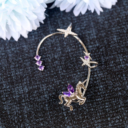 🌊Summer Hot Sale✨Fairy Non-piercing Stellar Unicorn Ear Cuffs