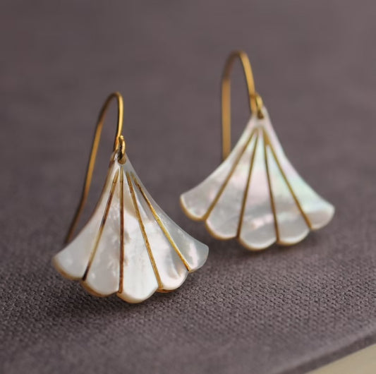 🌊Summer Hot Sale✨ The Birth of Venus Art Deco Pearl Drop Earrings
