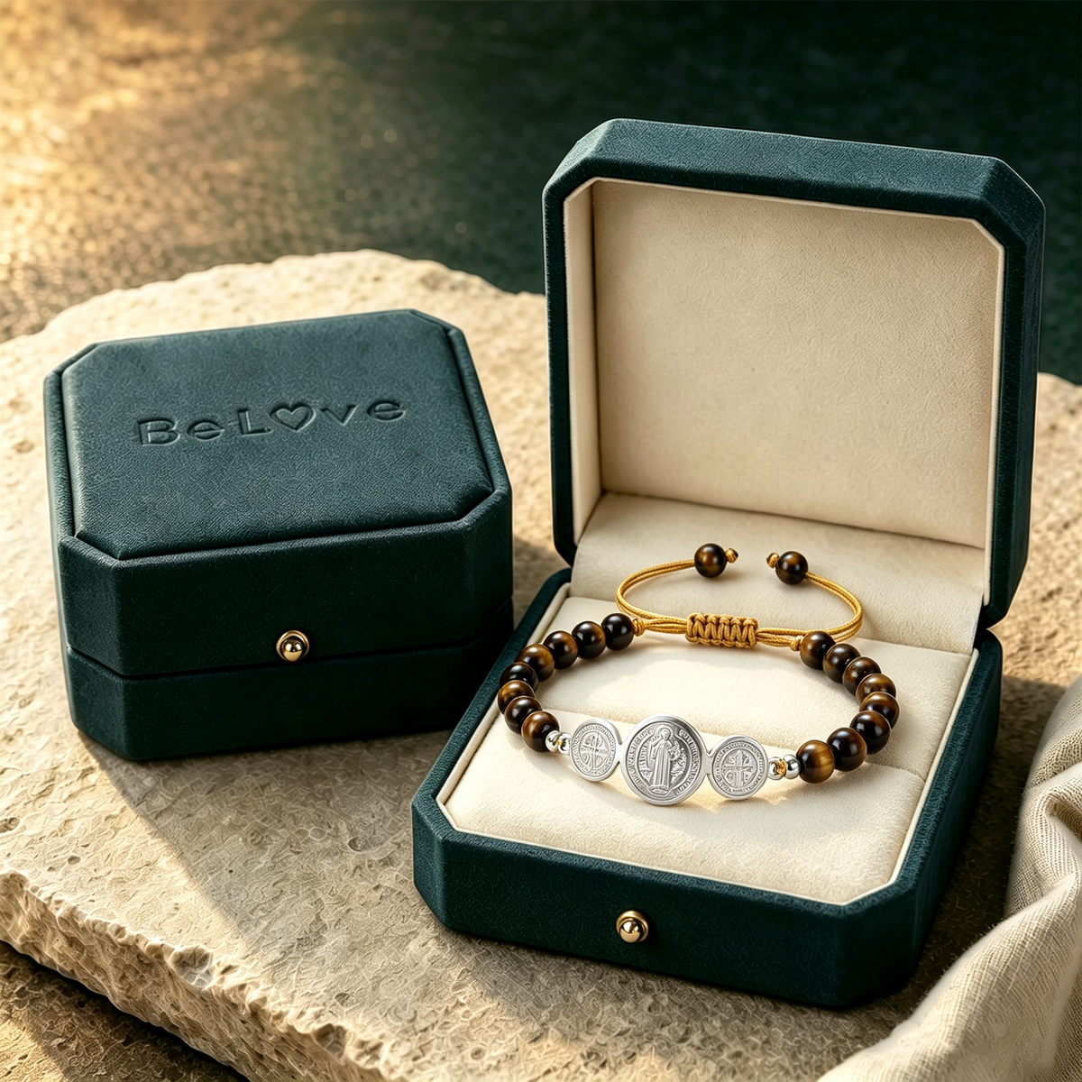 Strength & Faith Natural Stone Bracelet