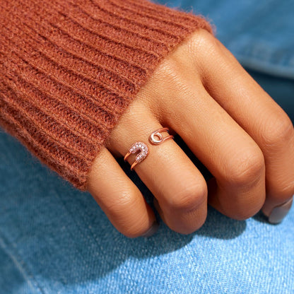 Be Safe And Happy Safety Pin Ring