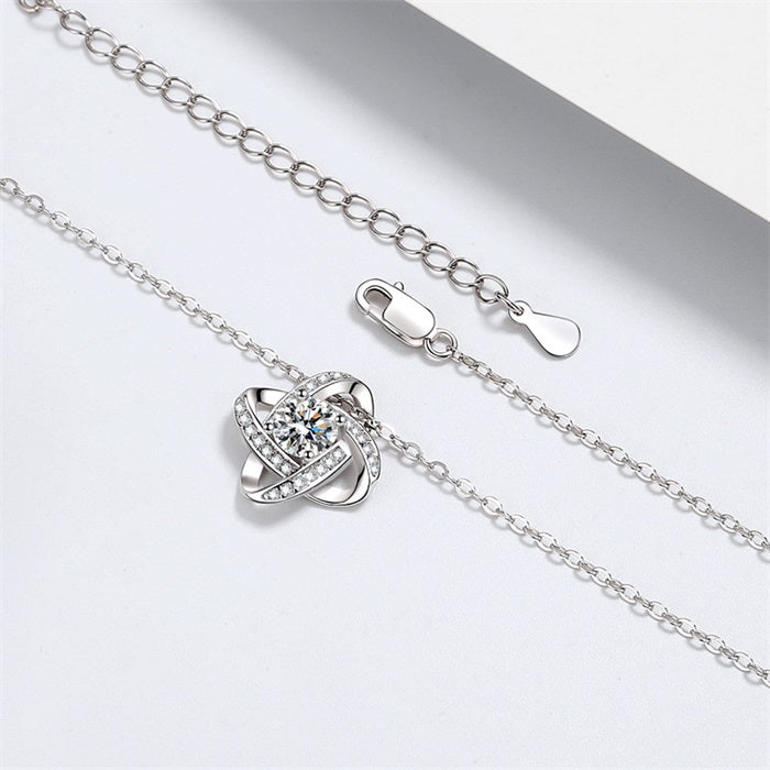 To My Beautiful Daughter - Forever Love Knot Sterling Silver Necklace