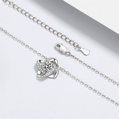 To My Beautiful Daughter - Forever Love Knot Sterling Silver Necklace
