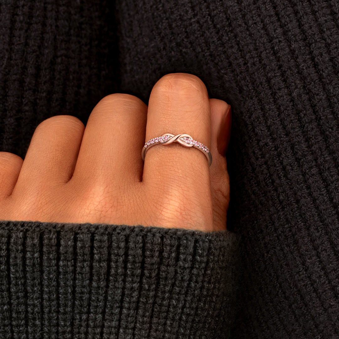 Everything Is Nothing With A Twist Infinity Band Ring