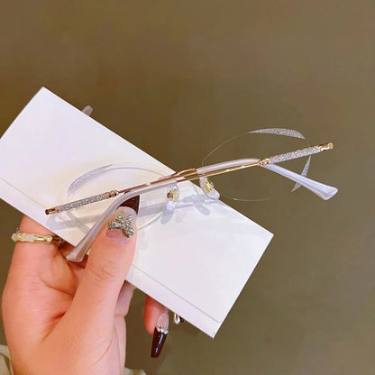 CHRISTMAS SALE 60% OFF✨WOMEN'S DIAMOND RIMLESS ANTI-BLUE LIGHT PRESBYOPIA GLASSES