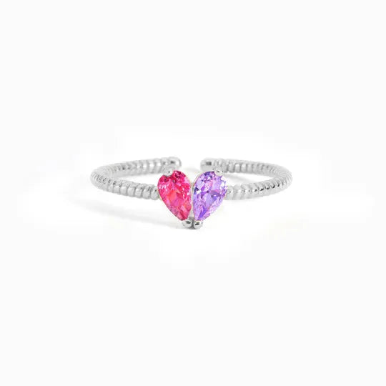 For Love - Partners In Love Heart Custom Birthstone Ring