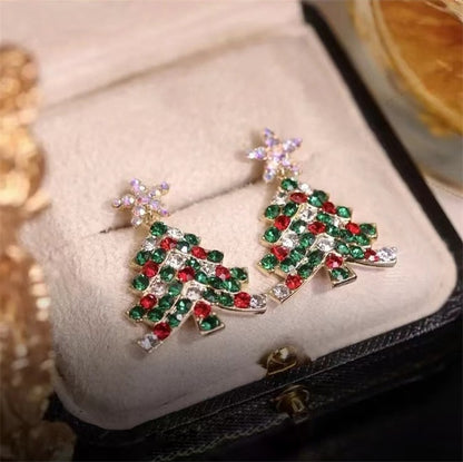 Sparkling Christmas Tree Earrings - Colorful🎄