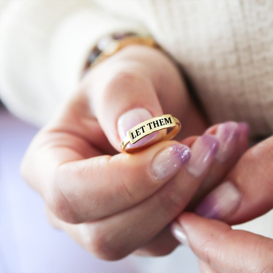 [IMMEDIATE 49% DISCOUNT🛒] - LET THEM DAINTY BAR RING 140 reviews