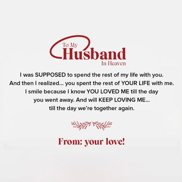 To My Husband In Heaven Memorial Bracelet