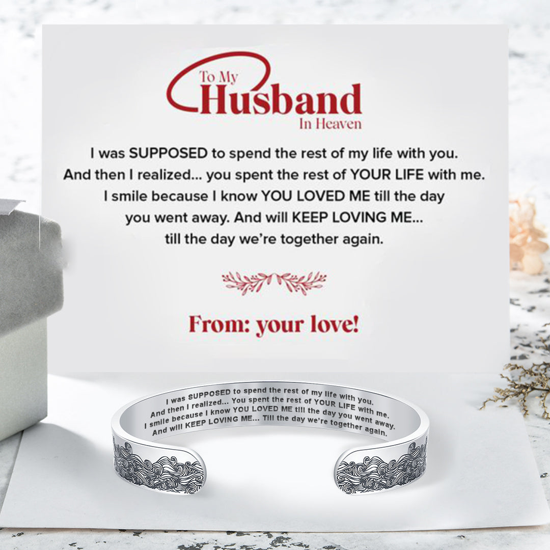 To My Husband In Heaven Memorial Bracelet