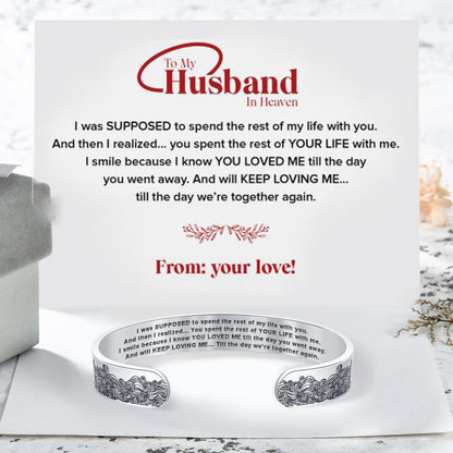 To My Husband In Heaven Memorial Bracelet
