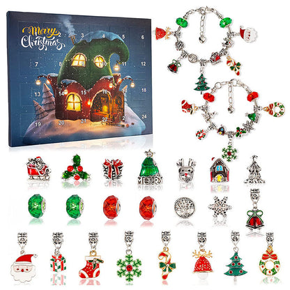 24Pcs DIY Jewelry Advent Calendar Christmas Gifts Charm