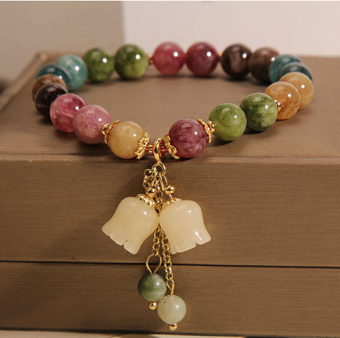 Natural colored tourmaline bracelet