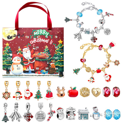 24Pcs DIY Jewelry Advent Calendar Christmas Gifts Charm