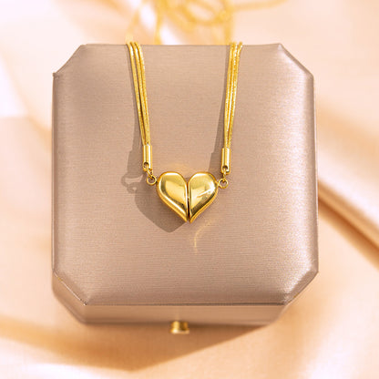 To My Daughter, You Always Have Me Magnet Heart Necklace