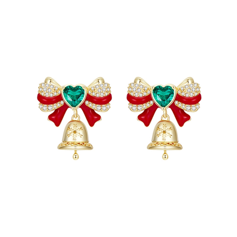 🎄CHRISTMAS HOT SALE❄ Exquisite bow bell earrings