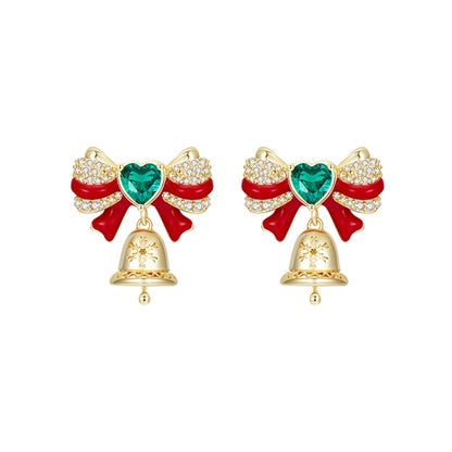 🎄CHRISTMAS HOT SALE❄ Exquisite bow bell earrings