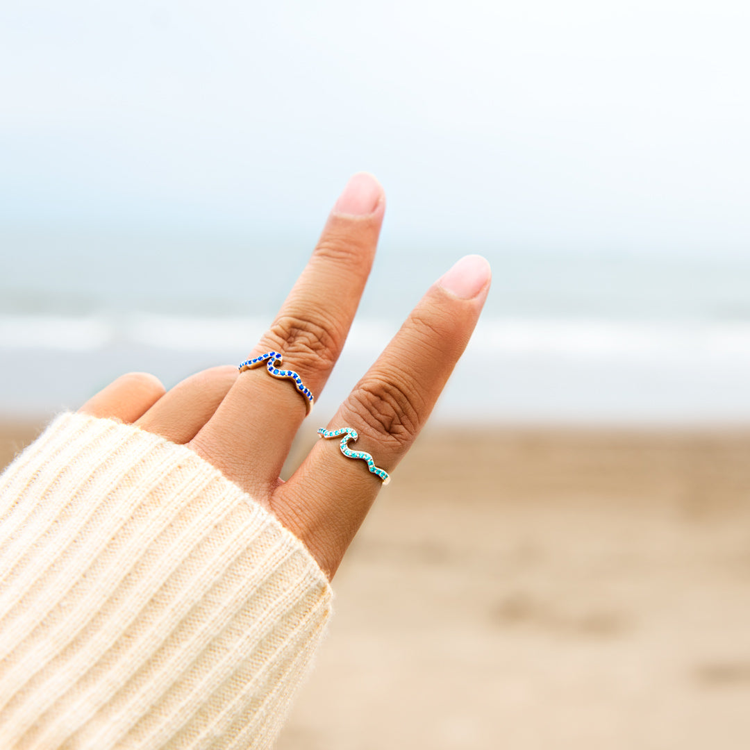 Daughter The Entire Ocean Is Yours Pavé Wave Ring
