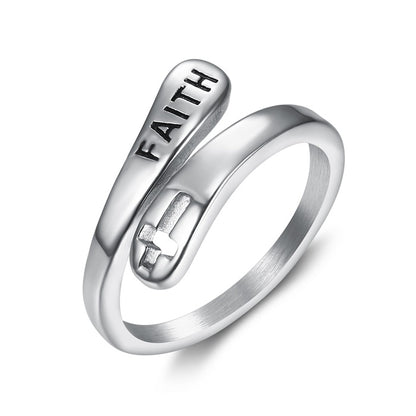 Cross Hollow Faith Ring✝