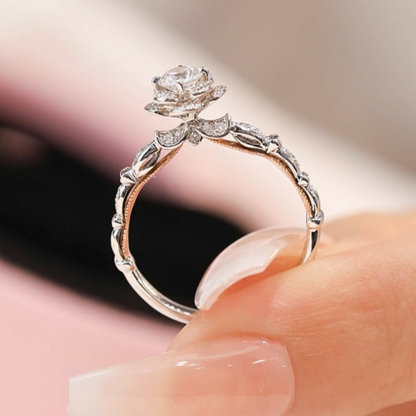 -Rose Mosamite Ring