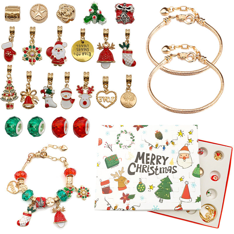 24Pcs DIY Jewelry Advent Calendar Christmas Gifts Charm