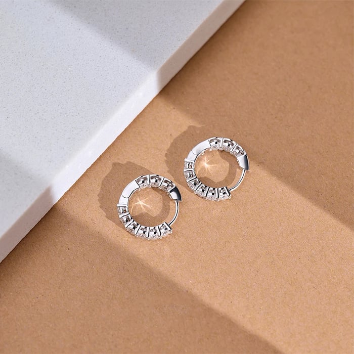 925 Silver Moissanite Earrings