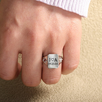 BELOVE CUSTOM INITIAL & SPECIAL DATE RING