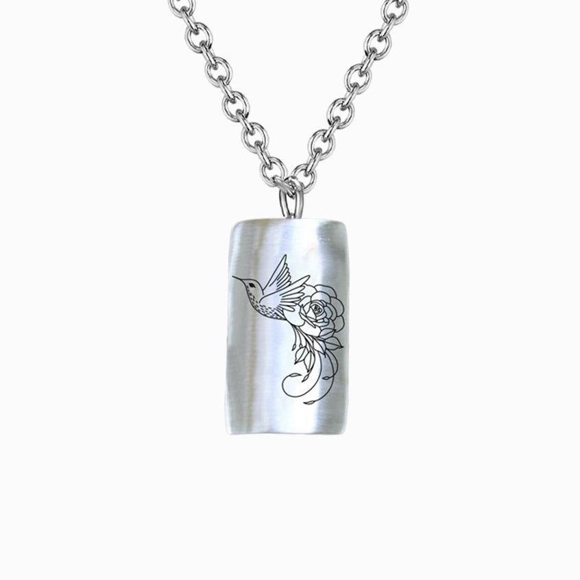 925 Sterling Silver Hummingbird Necklace - Gift For Animal Lover