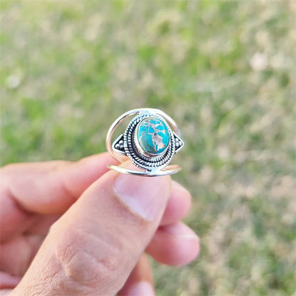 Genuine Turquoise Ring, Wonderful Gift