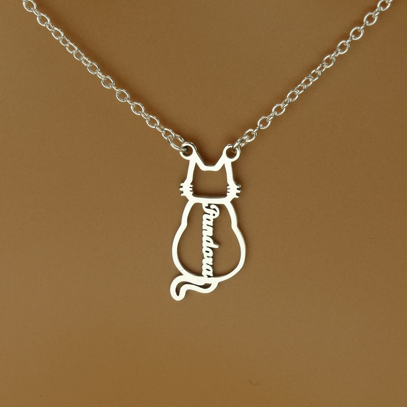Personalised Cat Name Necklace