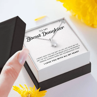 To My Bonus Daughter | Shine Like The Brightest Star | Necklace